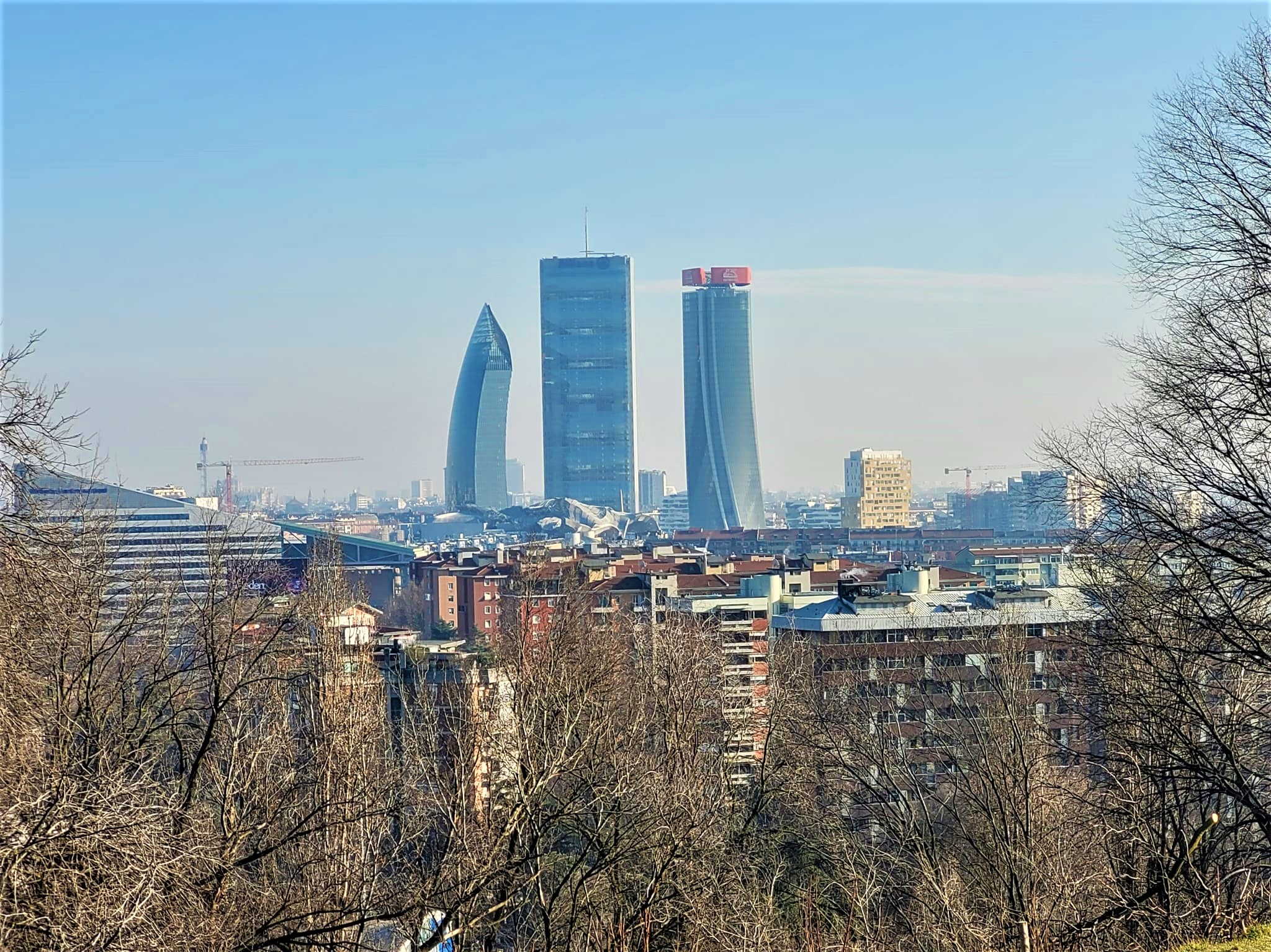 skyline Milano dal Parco Monte Stella